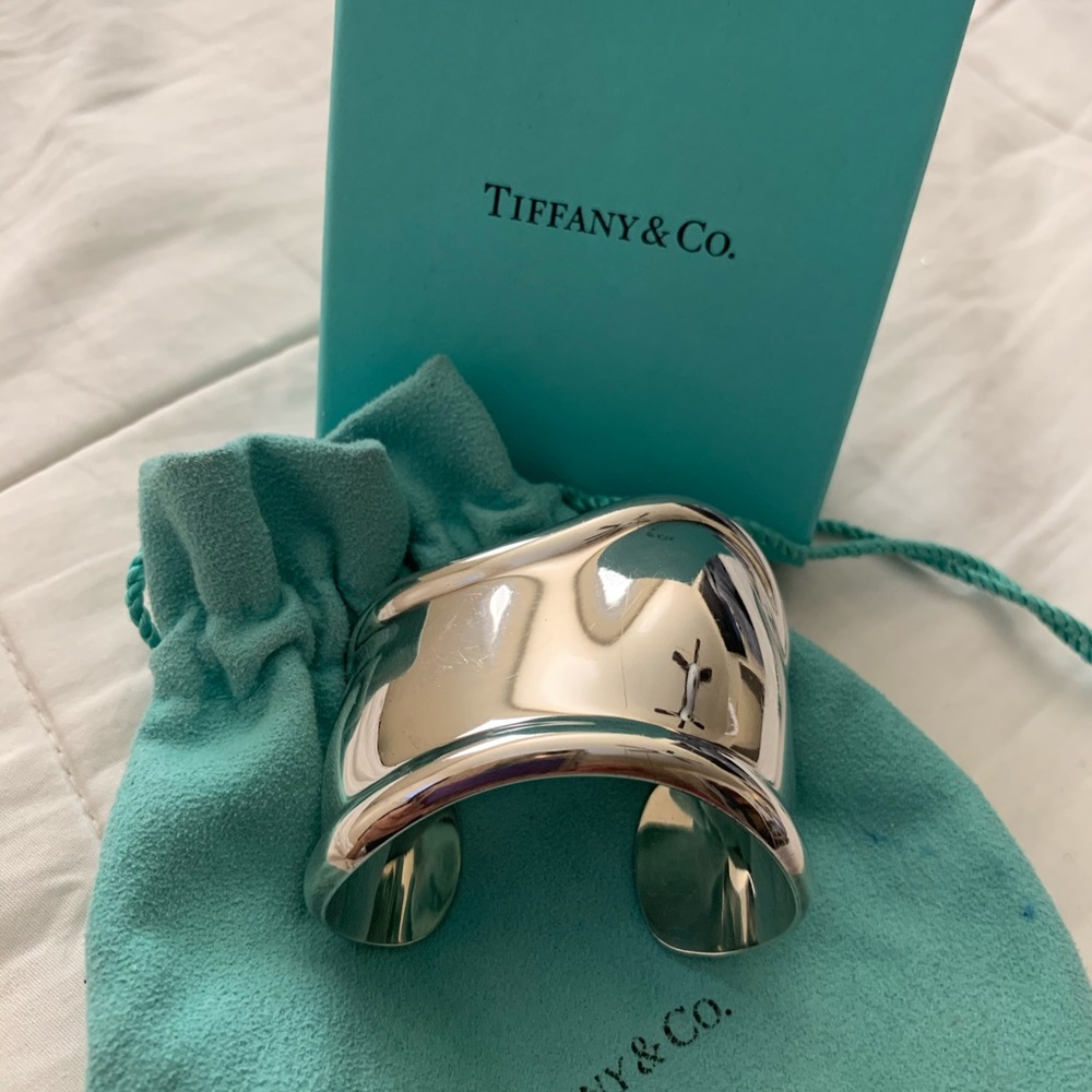 Tiffany and co sterling silver small bone cuff